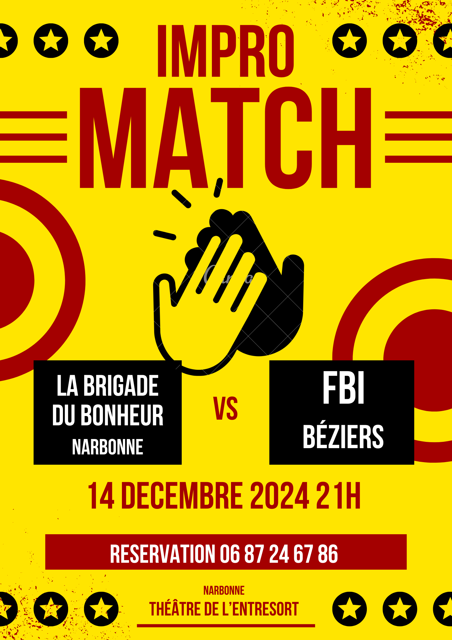 Impro show la Brigade du Bonheur reçoit Le FBI de Béziers