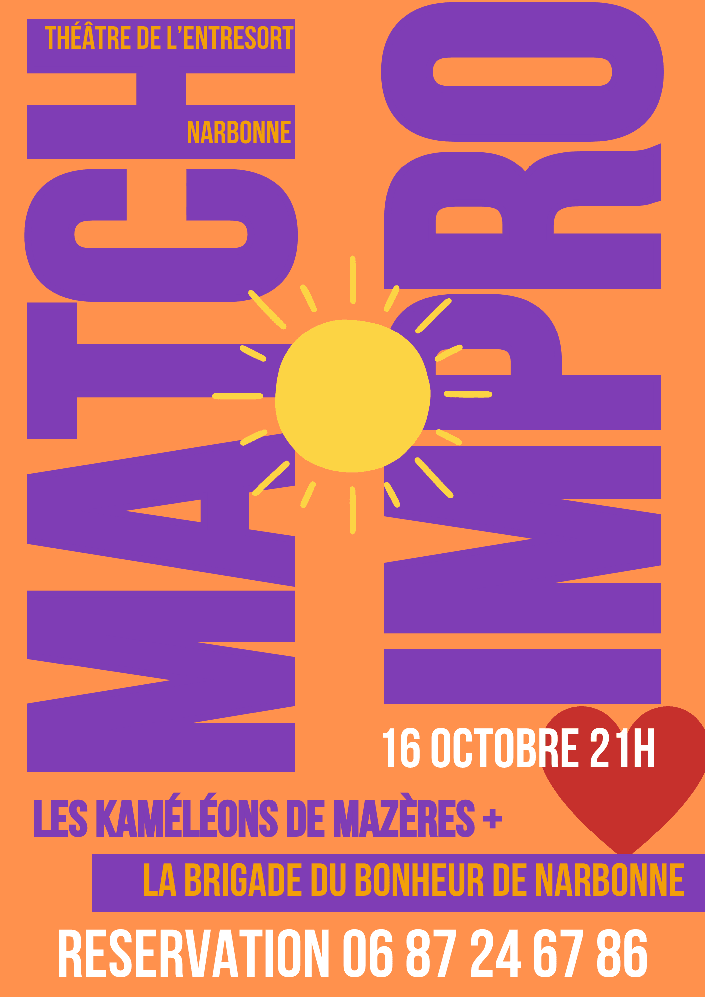 Match d'improvisation avec la Brigade du Bonheur versus Les Kameleons de Mazère