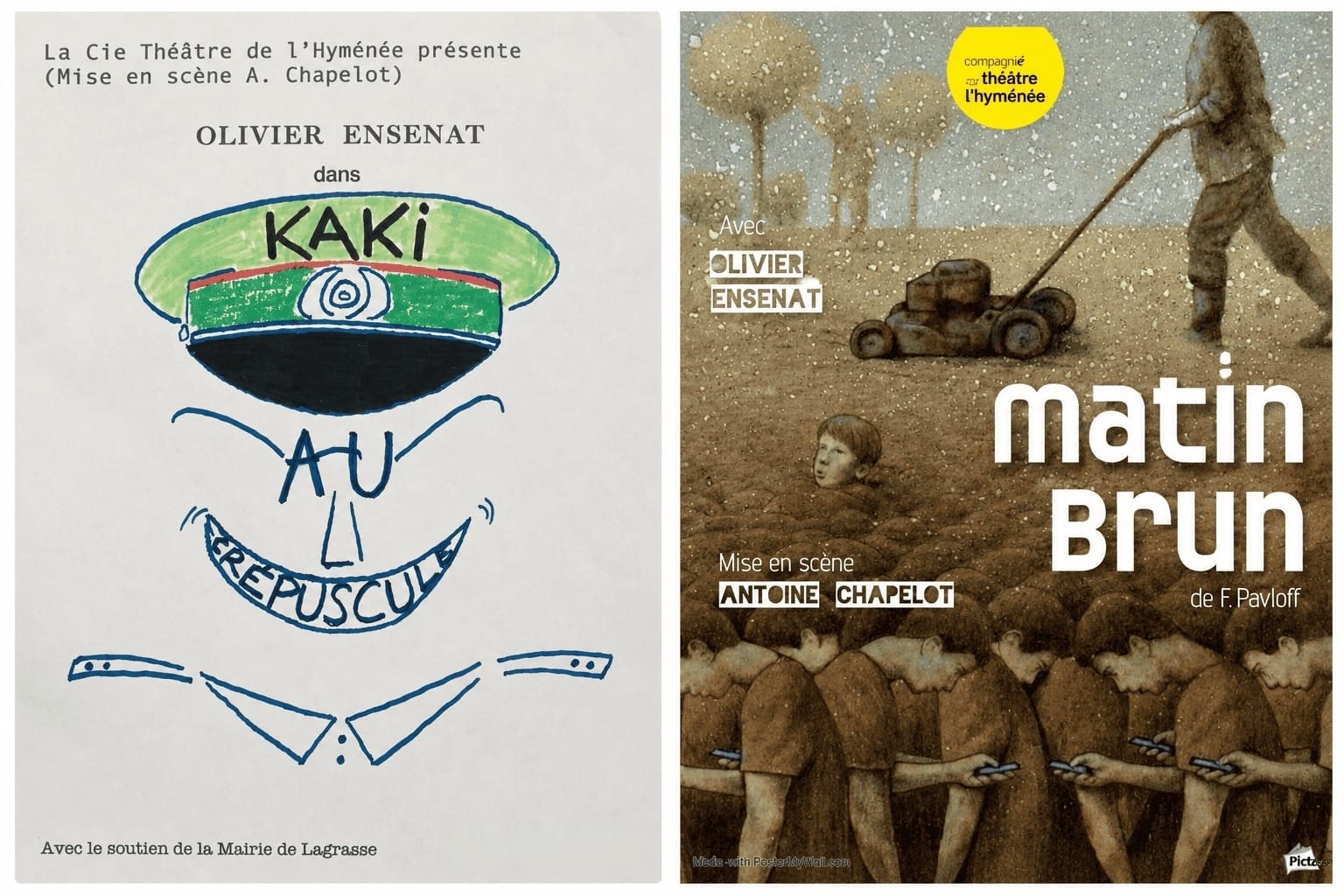 Compagnie de l'Hyménée : Kaki au crépuscule et Matin Brun